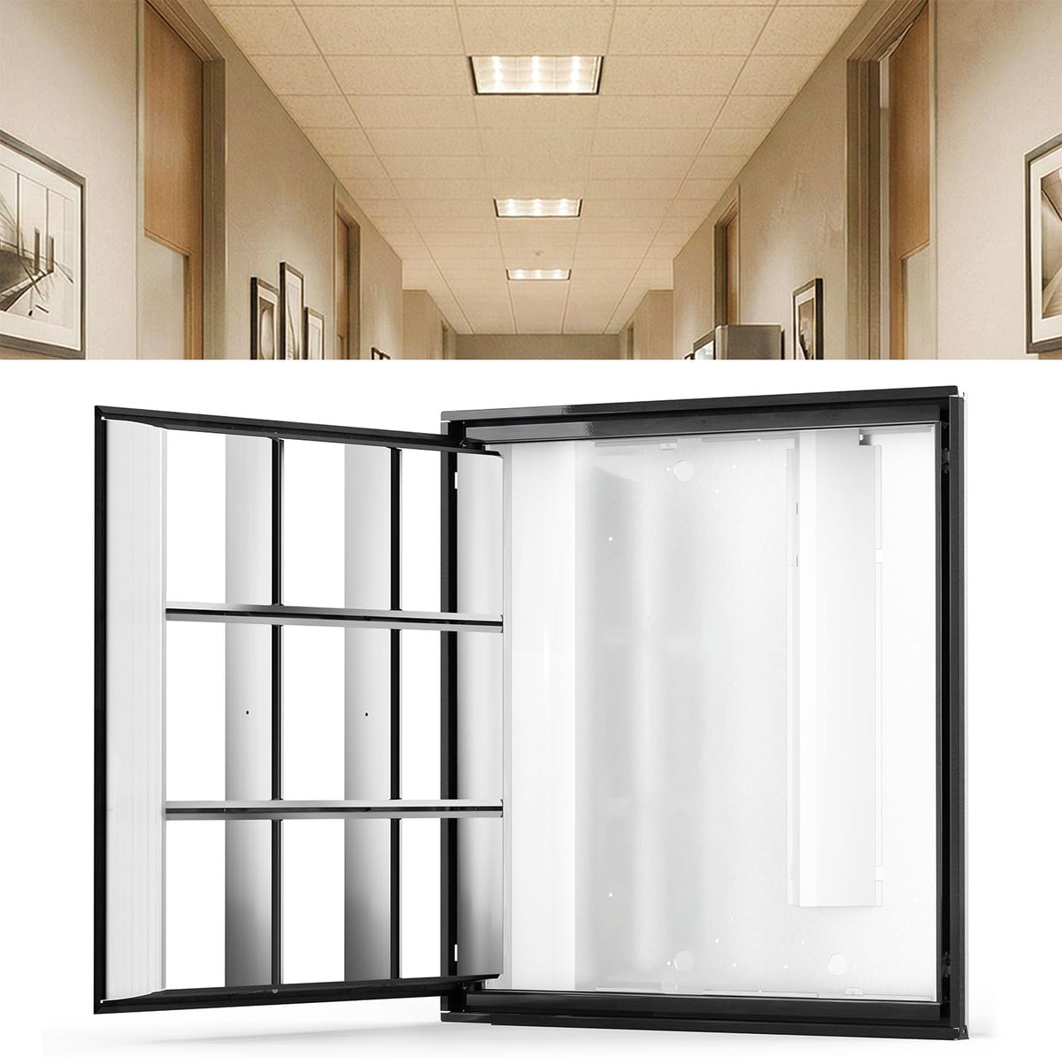 Sunco 2x2 LED Tube Ready Parabolic Louver Troffer Fixture for LED Tubes