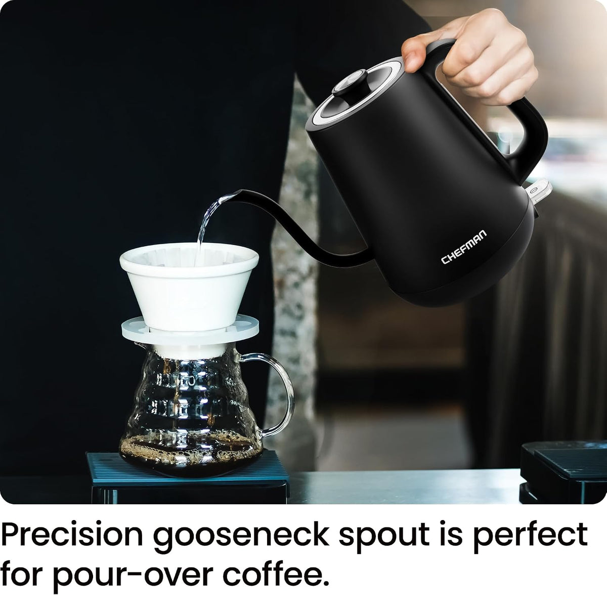 Gooseneck Electric Kettle, 0.8L Pour Over Tea Kettle for Coffee and Tea, One-Touch Operation, Boil-Dry Protection