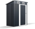 5×3 FT Metal Outdoor Storage Shed, Lockable Galvanized Steel Tool Shed | Single Lockable Door, Two Air Vent,Metal