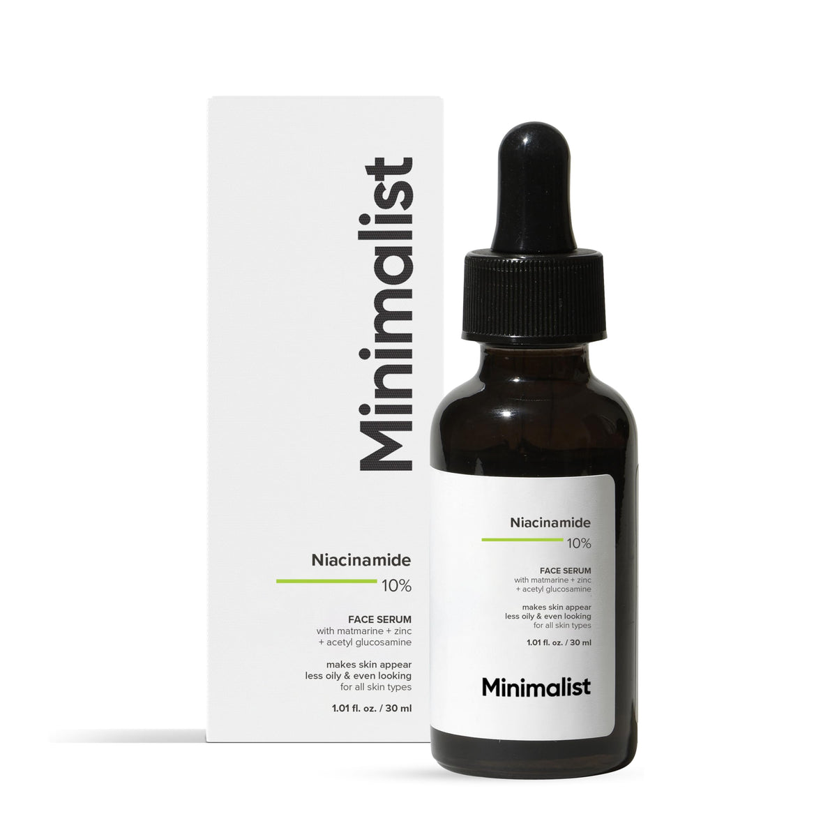 Niacinamide 10% + Zinc Face Serum for Enlarged Pores & Excess Oil | Reduces Blemishes for Even Skin Tone | For Women