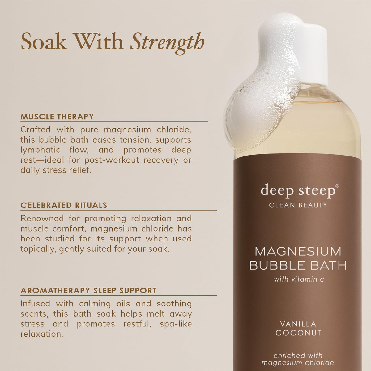 Magnesium Bubble Bath, Lavender Chamomile, 15.6oz – Muscle Soak