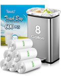 Medium Clear Trash Bags 8 Gallon 600Count Kitchen Bulk Garbage Bags