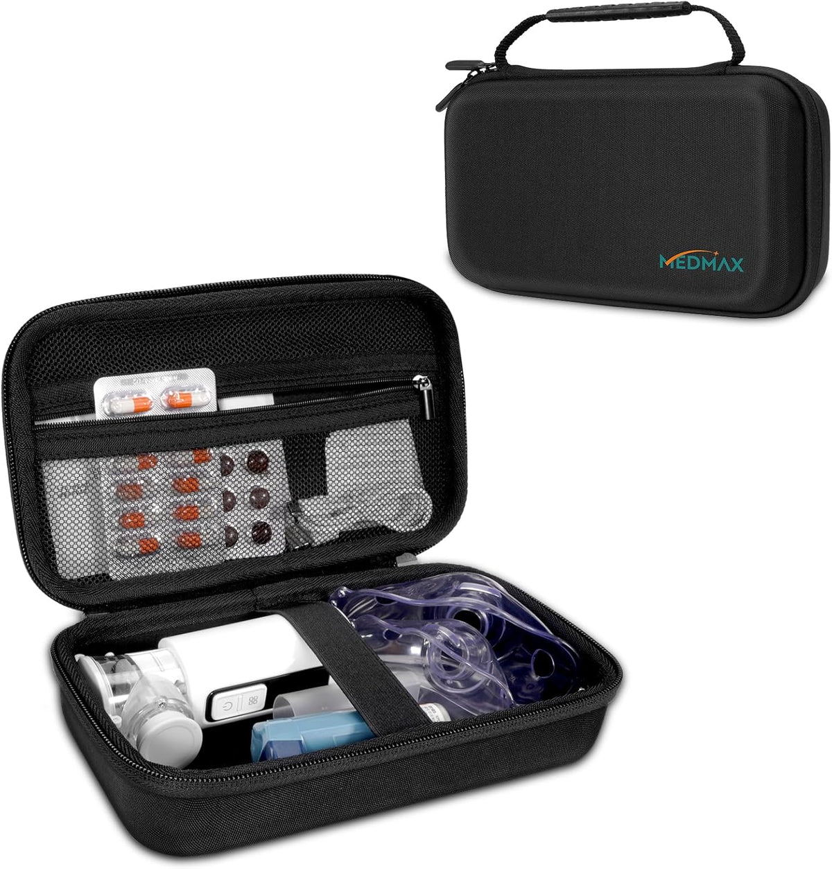 MEDMAX Travel Carrying Case for Portable Handheld Inhaler Nebulizer Machine
