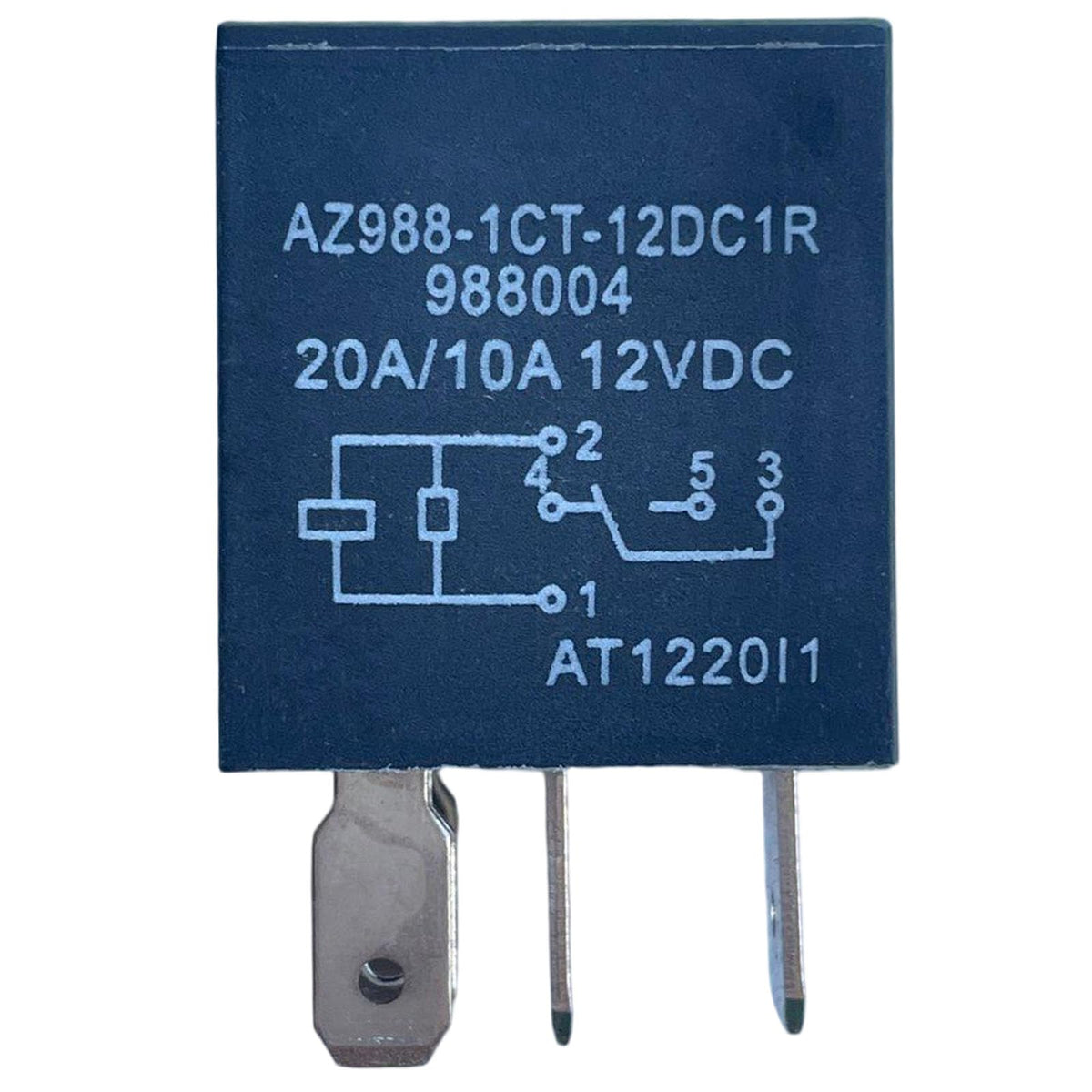 4PCS 12V 30A AZ988-1CT-12DC1R Micro-ISO 5-Pin SPDT Relay, Compatible with Vehicles Using Micro 280 Socket for Cooling Fan, Fuel Pump, A/C Clutch, Headlights, Horn