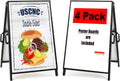 A Frame Sidewalk Sign 24x36 inches Sandwich Board Signs Outdoor Heavy Duty Double-Sided,including 2 Corrugated Boards