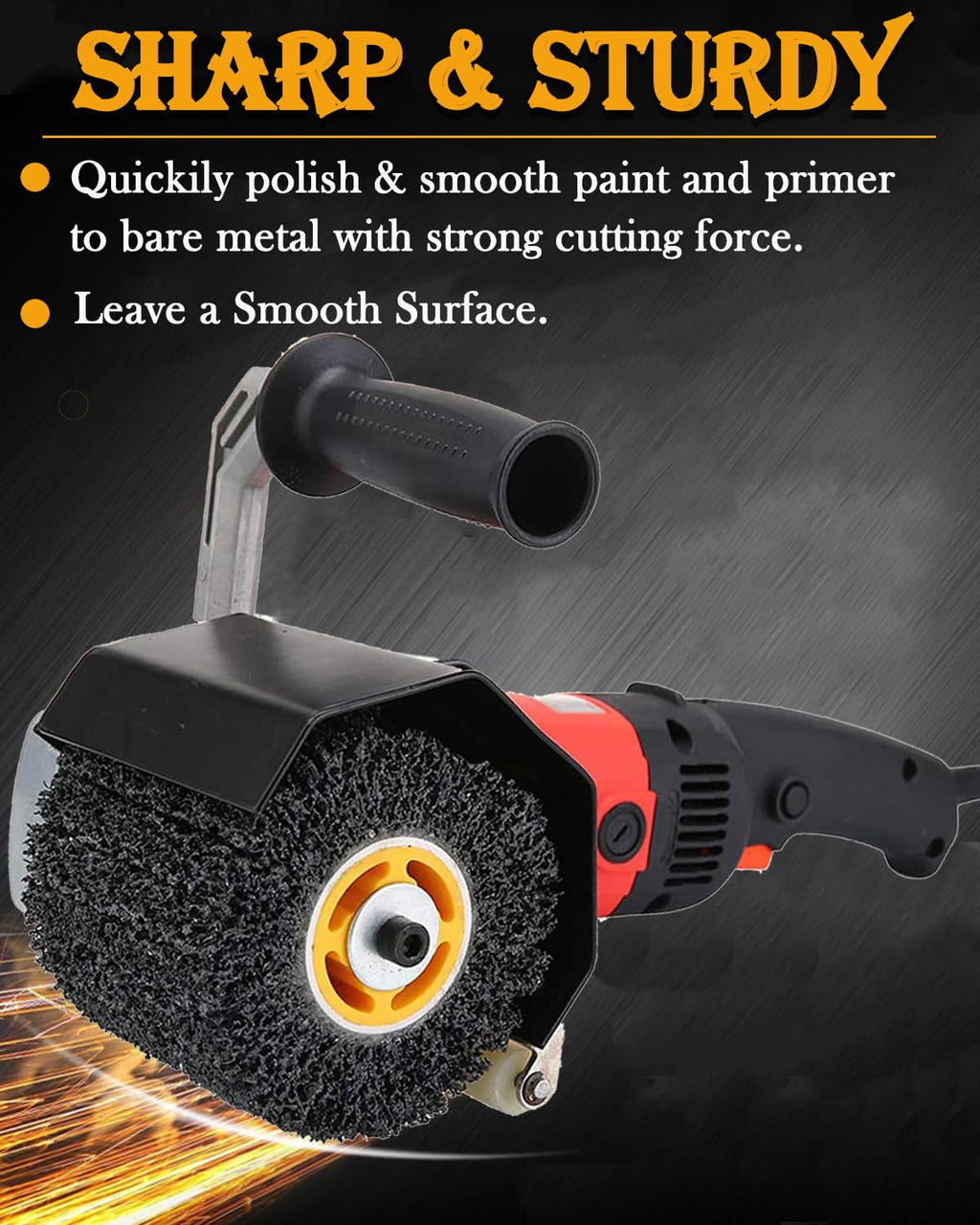SHITIME 4.5"x4" Abrasive Drawing Wheel Surface Conditioning Tool Burnishing