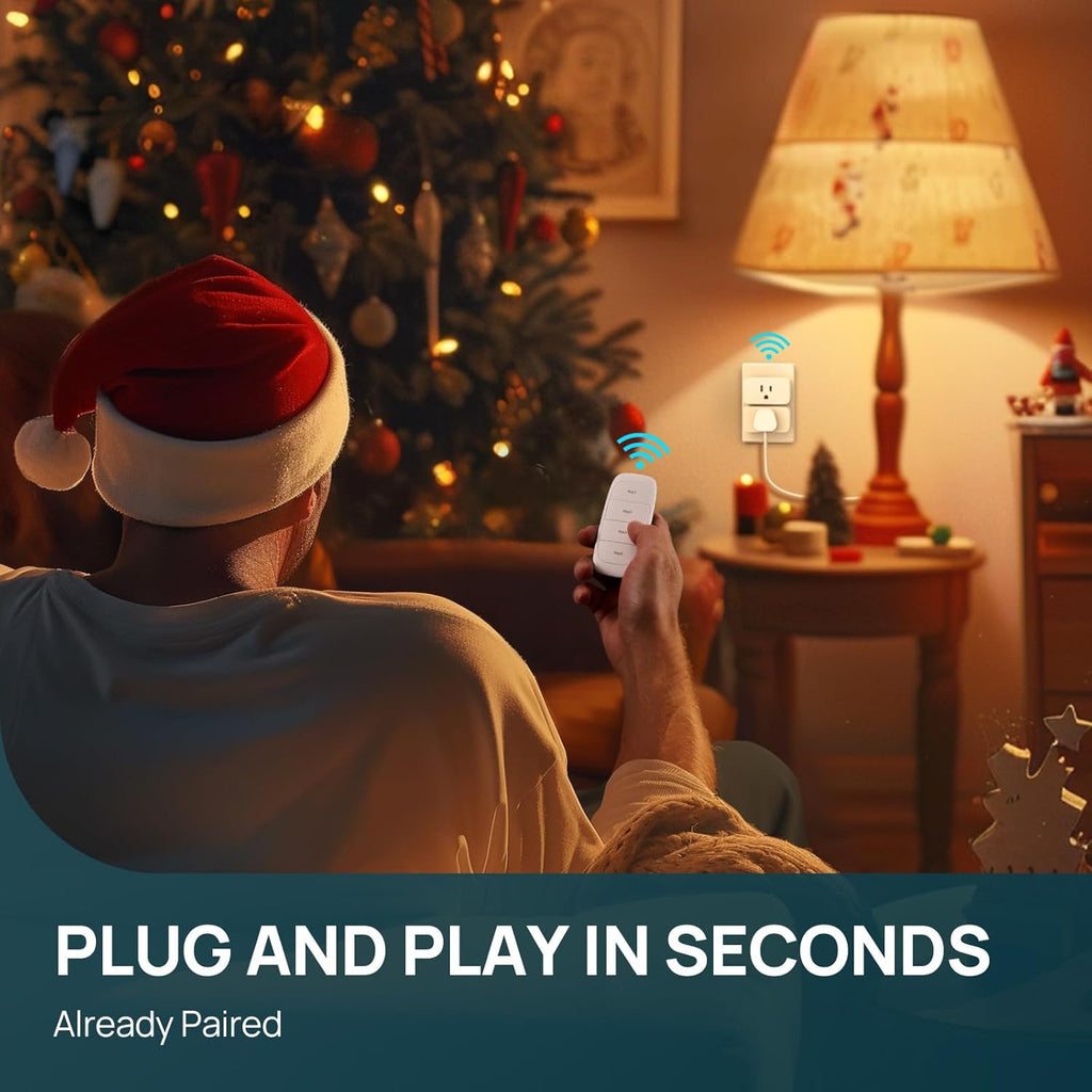 Matter Smart Plug, Work with Apple Home, Alexa, Siri, Google Home | Smart Outlet with Remote, Timer & Schedule