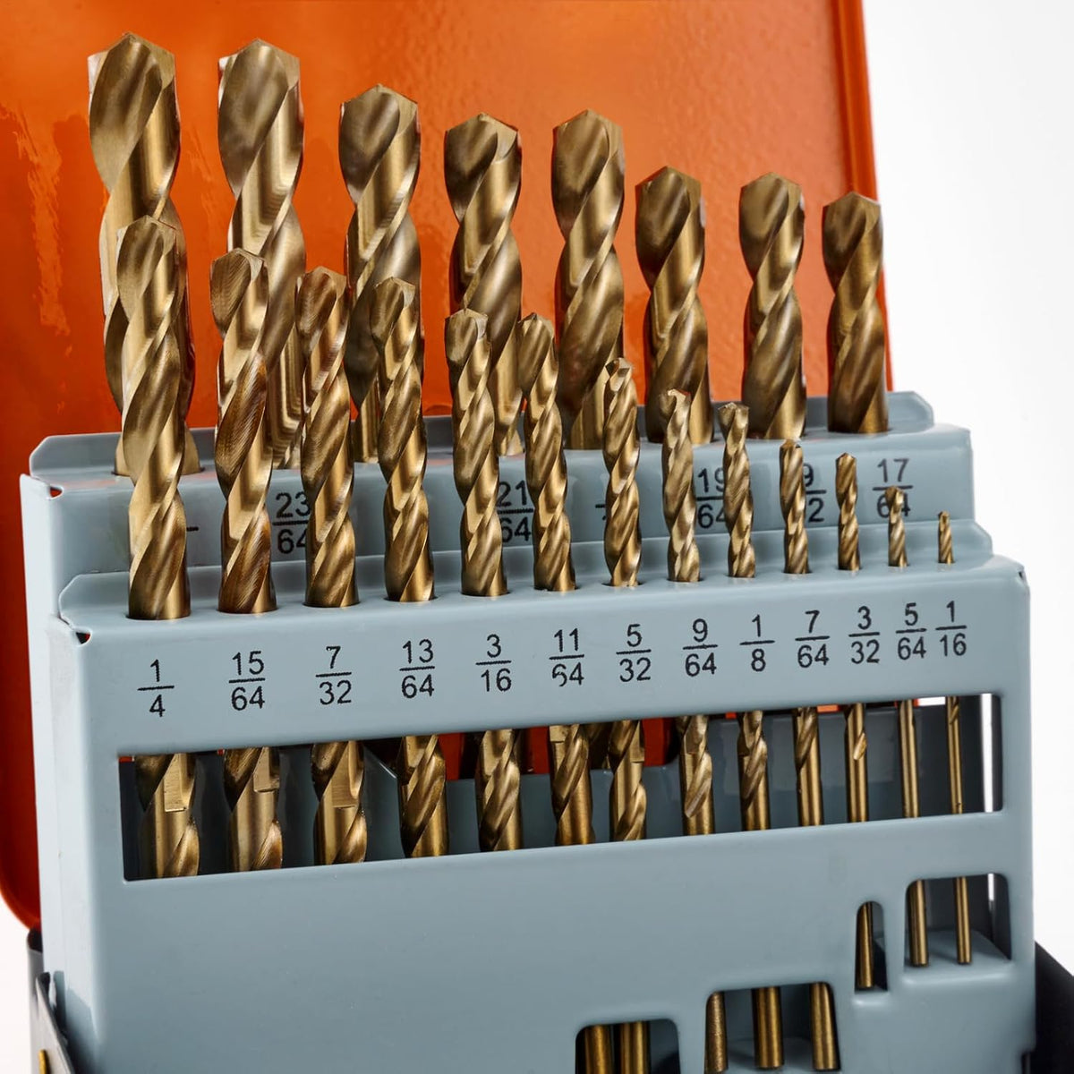 CaRoller Cobalt Drill Bit Set 21-Piece, M35 Metal Drill Bits Durable Round Shank Drill Sets for Steel Wood Plastic Sheet Metal (21pcs Cobalt)