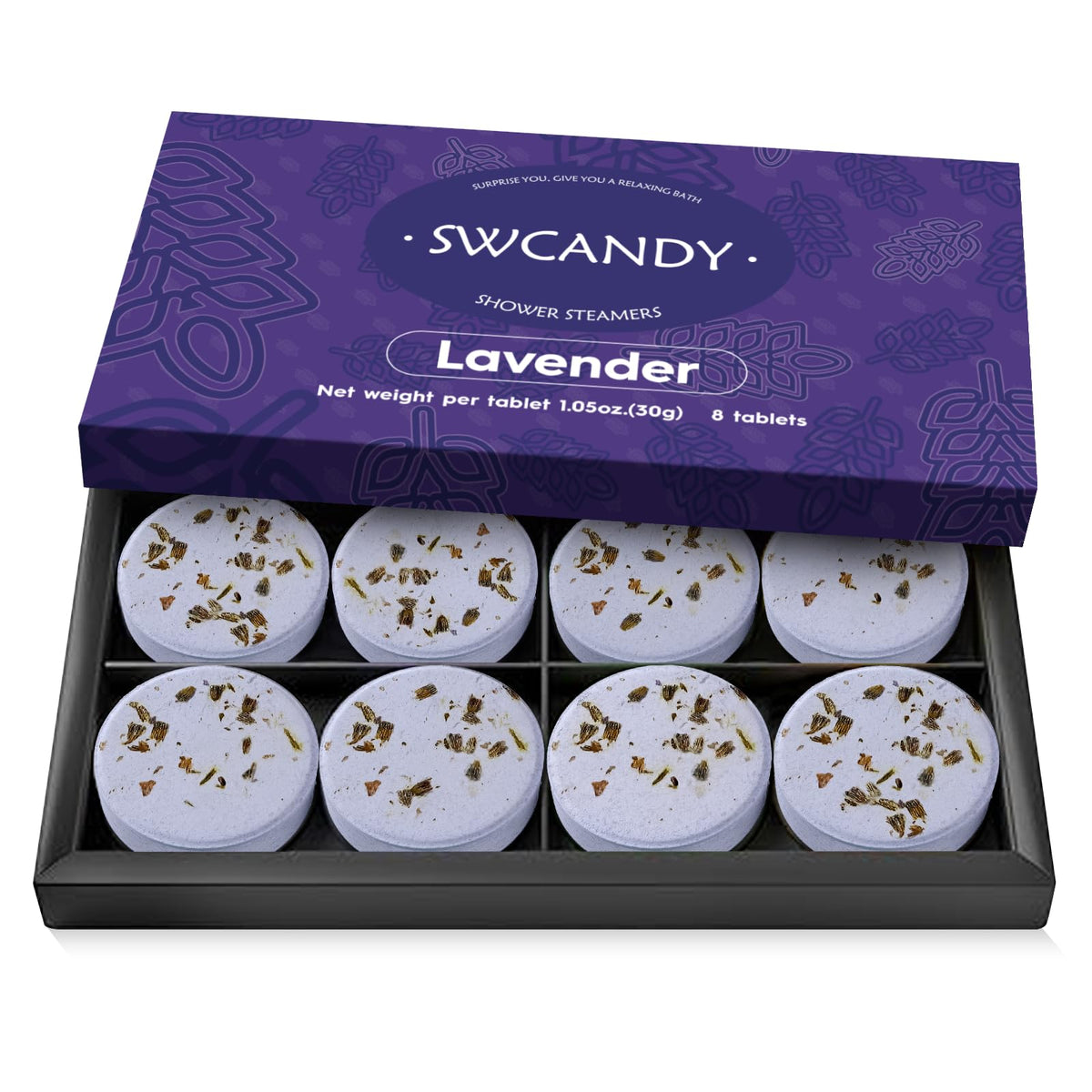 Lavender Shower Steamers 8 Pack, Home Spa Self Care