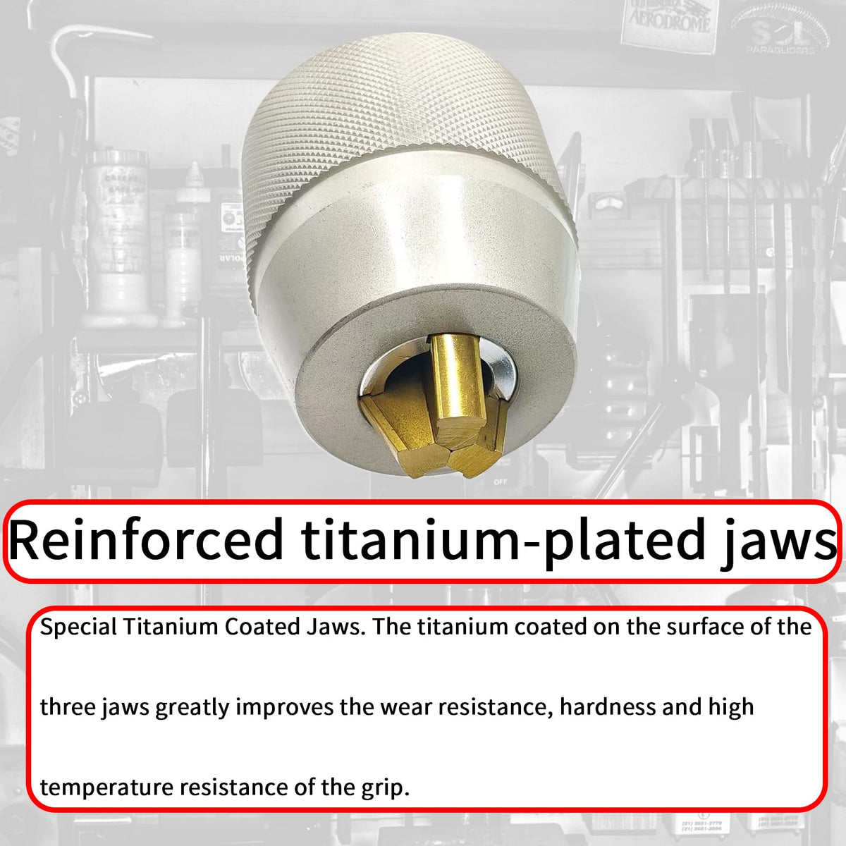 MT4 Keyless Drill Chuck, 1/8" - 5/8" (3-16mm), Titanium Coated Jaws