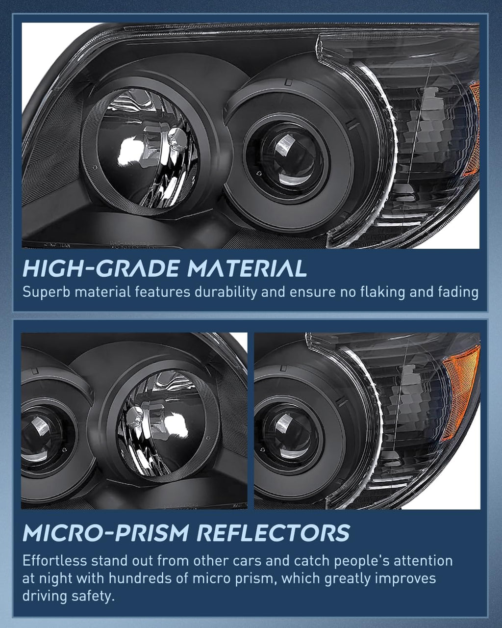 Nilight Headlights Assembly for Toyota 4Runner 2006 2007 2008 2009