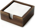 Acacia Wood Cocktail Napkin Holder 5.4 in, Square Bar Napkin Tray