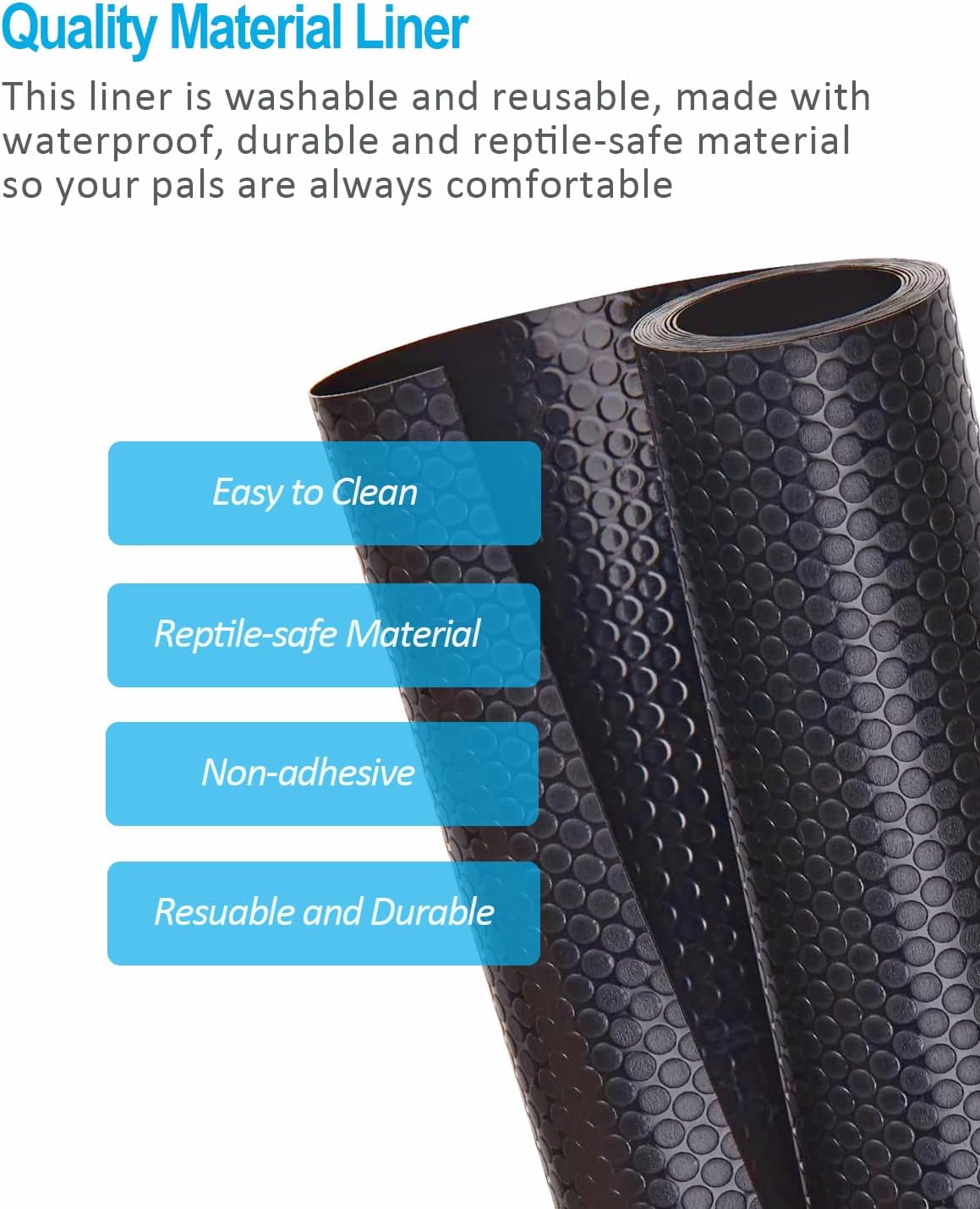 Bearded Dragon Tank Accessories, Reptile Terrarium Liner Substrate for Leopard Gecko, Snake, Lizard and Tortoise