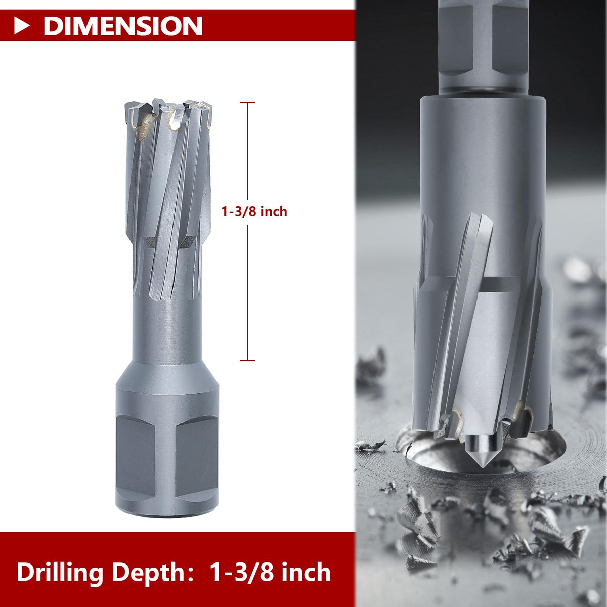 GRIXLEN 2/3" x 1-3/8" Annular Cutter with Weldon Shank