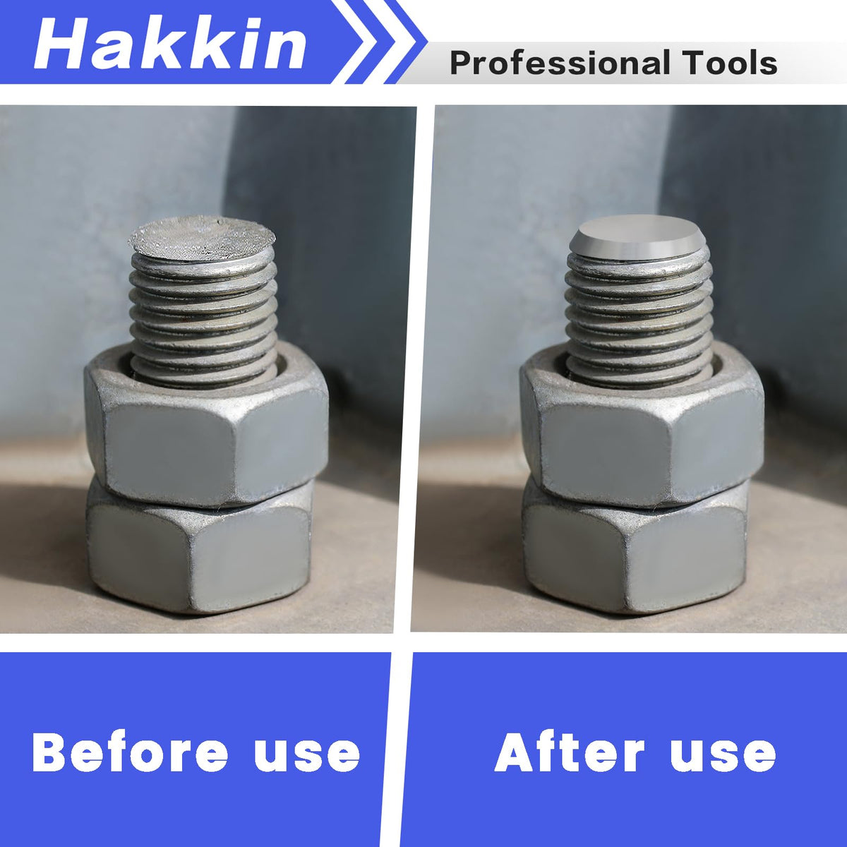 Hakkin 5PCS Deburring Tool Set, Tungsten Carbide Chamfer Drill Bit, External Deburring Tool with Quick Release Hex Shank for Metal, Fits 1/8"-3/4" (3-20mm)