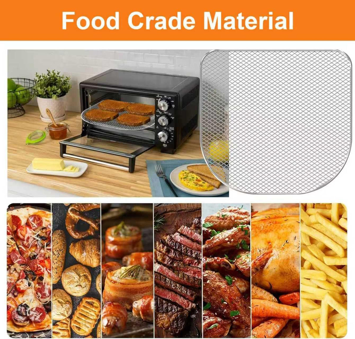 Air Fryer Rack for Oven, 3 PCS Air Fryer Oven Accessories Dehydrator Rack Replacement Tray Cooling Racks for Chefman