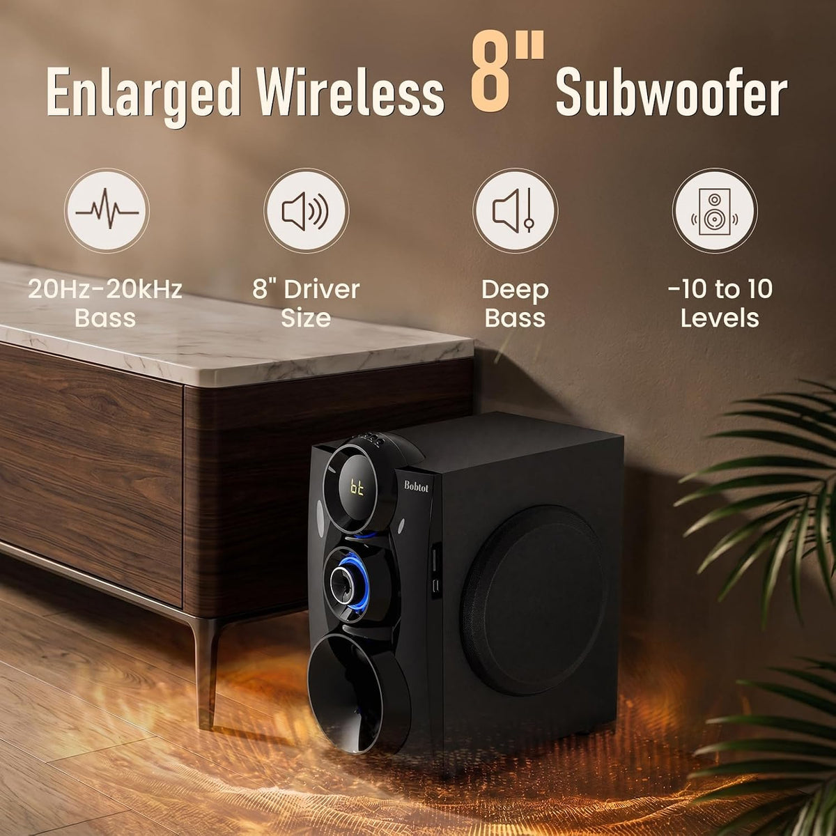 Wireless Surround Sound System Home Theater System | 1000W Surround Speakers 8" Subwoofer 5.1/2.1 Channel Deep Bass
