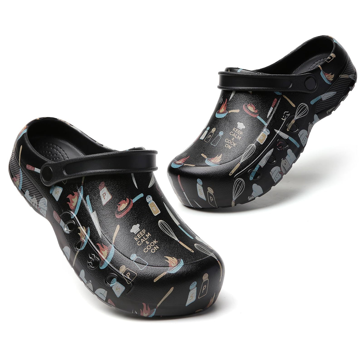 Chef Clogs Slip Resistant Work Shoes for Women Men, Lightweight EVA Kitchen Shoes Waterproof Nursing Clogs