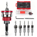 Faoyoon 9PCS Countersink Drill Bit Set with Adjustable Depth Stop Collar