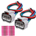 LIZAPUS 2pcs 8-Way HID Headlight Connector Compatible with Subaru BRZ