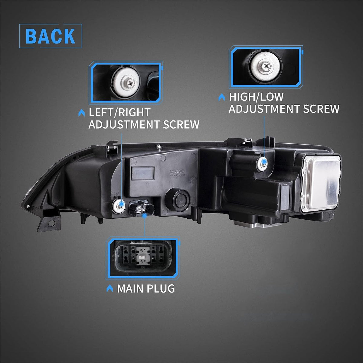 VLAND Led Headlights Compatible with Ma-z-da6 M6 (GG1) S/I Ma-z-daspeed Sedan Hatchback Wagon 2003-2008 w/Amber Sequential Turn Signal w/Dynamic Animation Passenger&Driver Sides