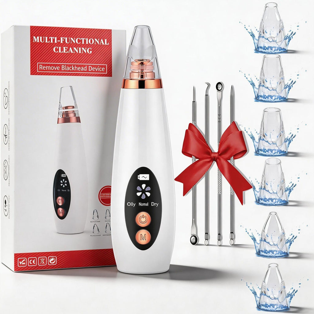 Blackhead Remover Vacuum, Black Head Remover for Face, Blackhead Extractor with 3 Suction Power, 6 Suction Probes, 4