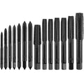 Wolfride 14Pcs Nitriding Coated Straight Flute Tap Set American Thread Taps, Machine Screw Tap and Drill Tapping Threading Tool 6-32NC -1/2-13NC