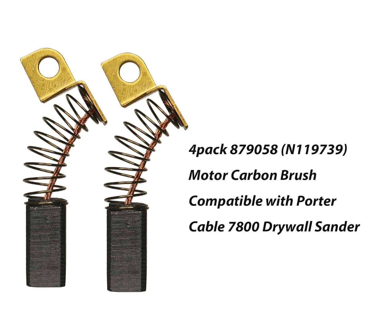 4pack 879058 (N119739) Motor Carbon Brush Compatible with Porter Cable 7800