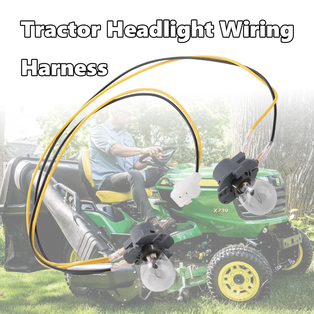 Tractor Headlight Wiring Harness Compatible with John Deere D100 D105 D110