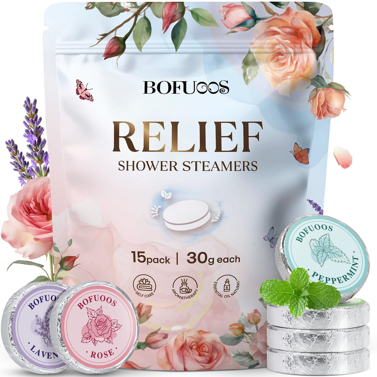 Shower Steamers Aromatherapy, Natural Essential Oils for Self Care