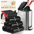 400 Counts 4 Gallon Trash Bag Drawstring Small Trash Bags, Thick Pre-separated Garbage Bags, Trash Bin Liners