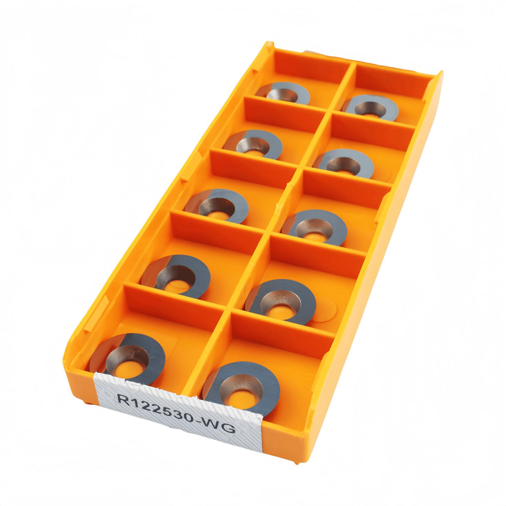 C&CINDOST 12mm Round Tungsten Carbide Cutters Inserts R12×2.5mm Ci3 Indexable Wood Turning Inserts for Lathe Finisher & Hollower Woodworking Tools,10pcs