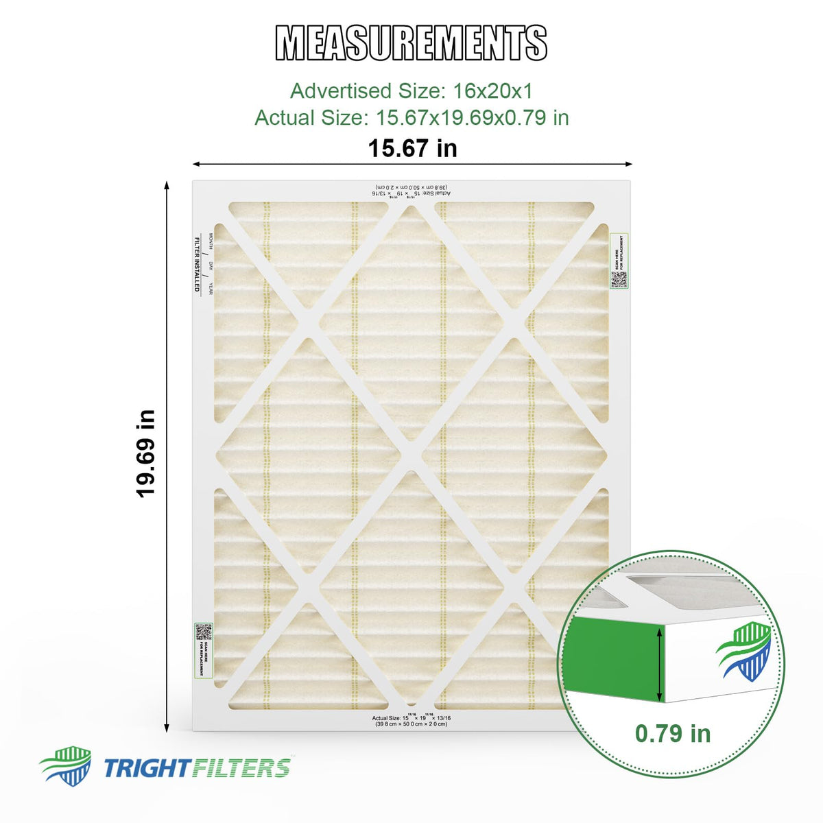 16x20x1 Air Filter 6 Pack, MERV 11 Dust & Pet Dander Defense