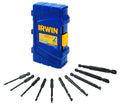 IRWIN Tools 1881322 Impact Performance Series 135-Degree Split Point Black Oxide Drill Bit, 10-Piece