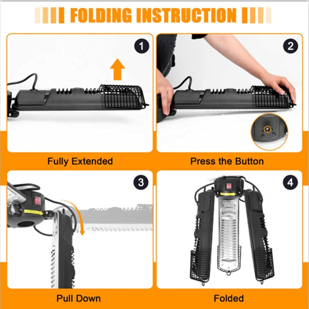 Umbrella Heater Electric,Outdoor Heaters for Patio/Electric Hanging Instant Heat/Garden Barbecue Party/Folding