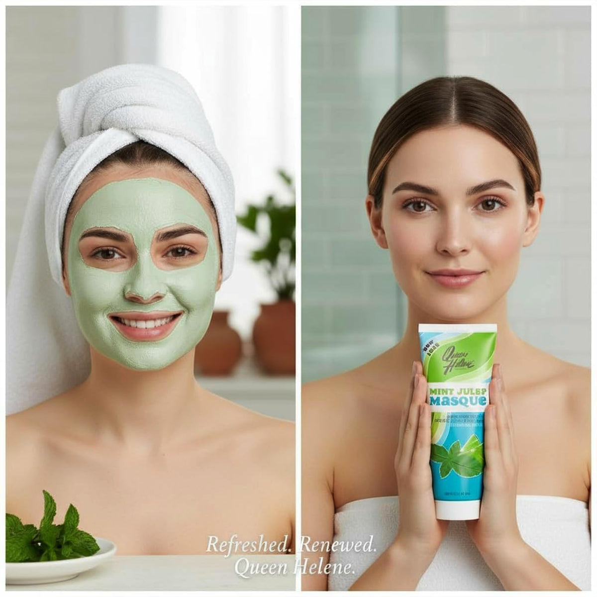 Mint Julep Masque 8 oz – Deep Cleansing Clay Face Mask for Oily & Acne-Prone Skin | Purifies Pores & Soothes with
