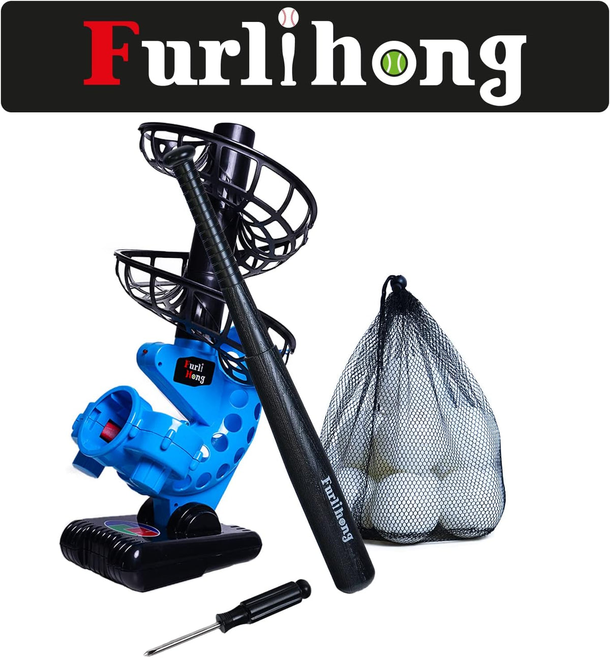 380BH Baseball Pitching Machine for Kids and Beginner