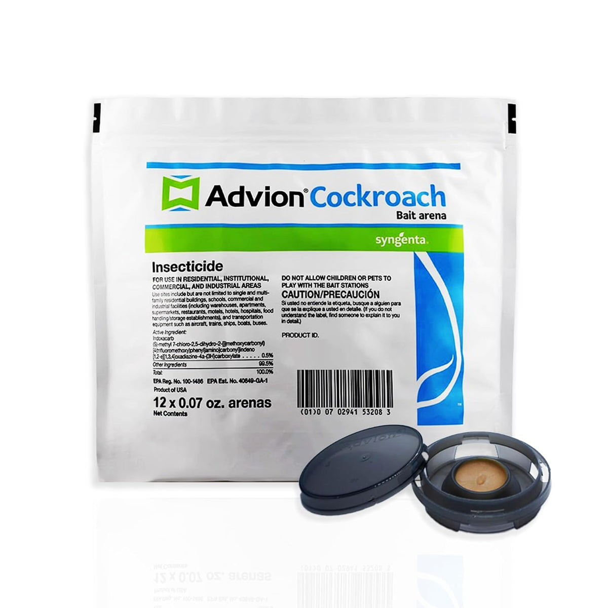 advion 68663 Arena 12ct Bag Cockroach Bait Station, White