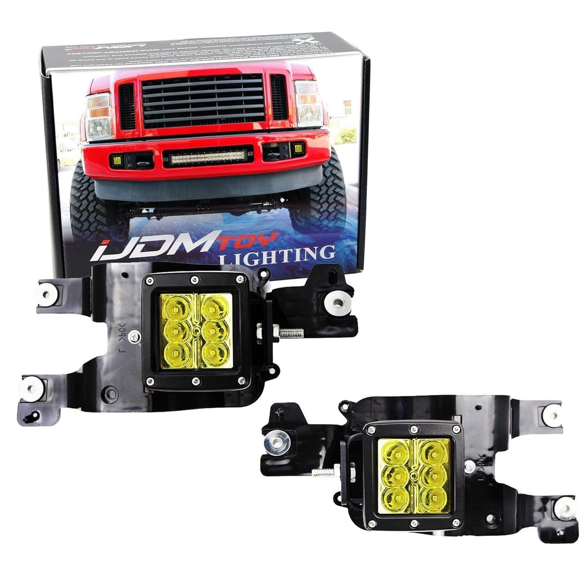 iJDMTOY LED Pod Fog Light Kit For Ford 2008-10 F250/F350/F450 Super Duty