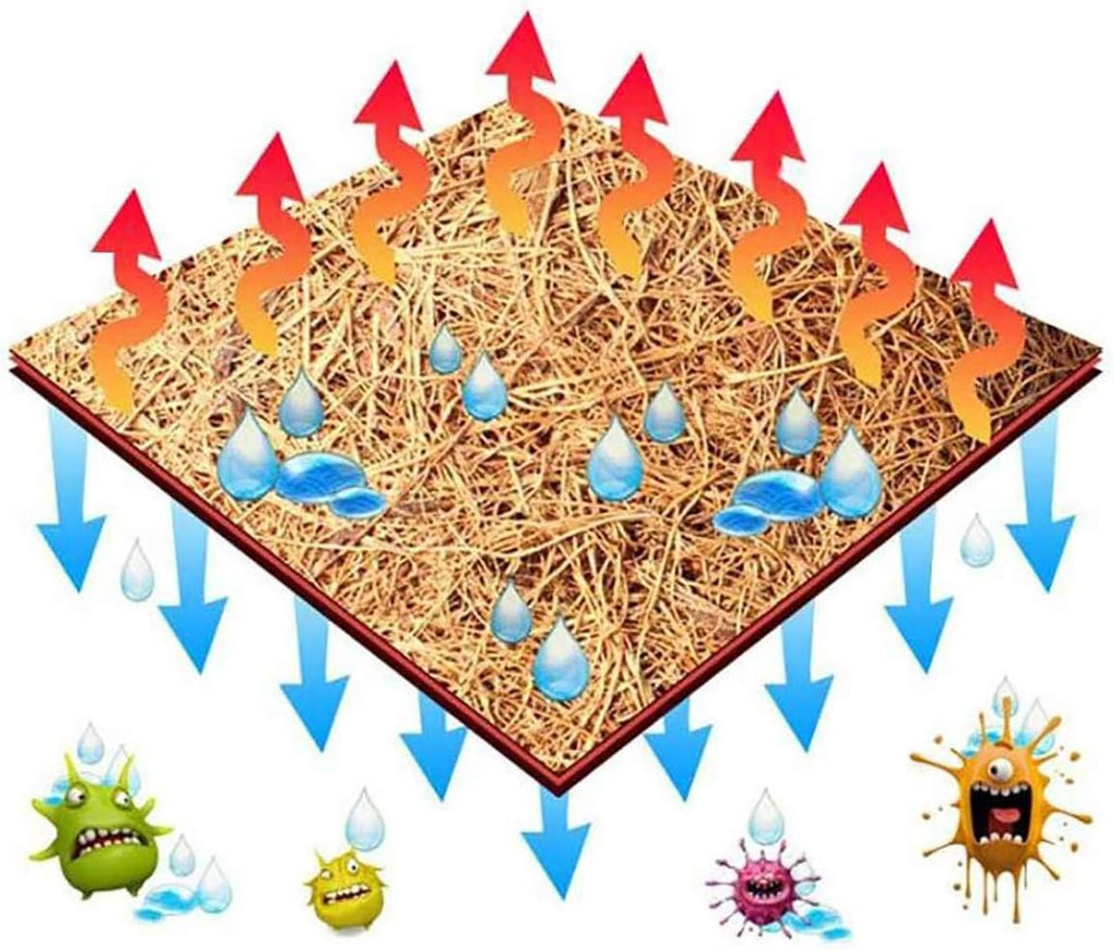 PIVBY 2 PCS Reptile Carpet, Natural Coco Coir Mat (19.6" x 11.7"), Coconut Fiber Substrate Pet Terrarium Liner for