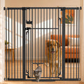 51" Extra-Tall Full-Height Anti-Jump Cat & Pet Safety Gate with Narrow Bar Spacing & Double-Lock Walk-Through Door for Doorways & Stairs