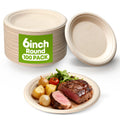 100 Pack Small Paper Plates 6 Inch, Dessert Plates Disposable