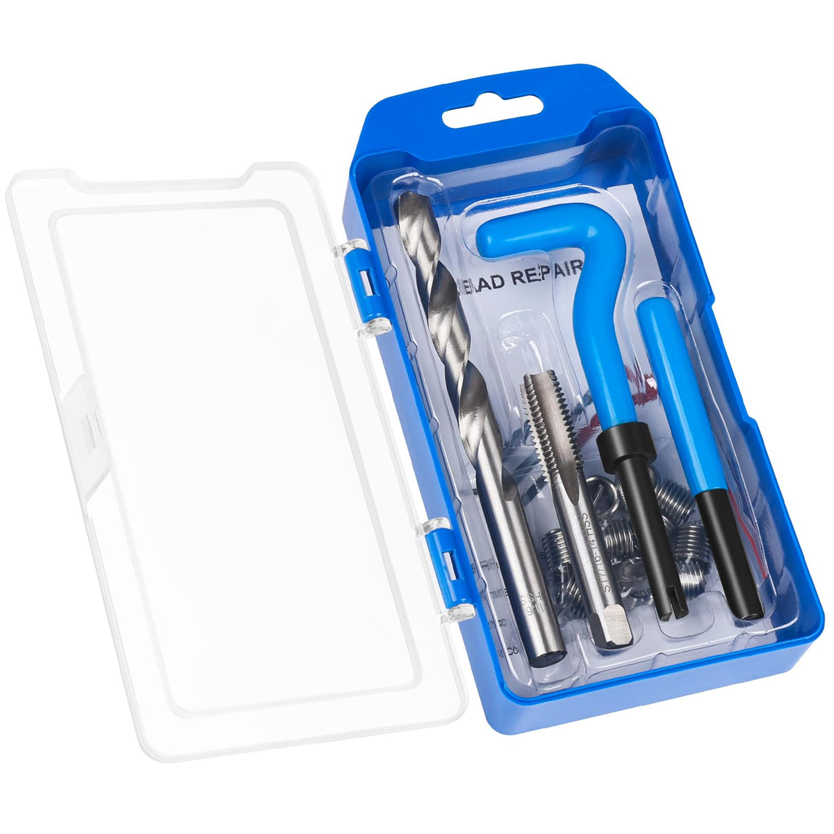 JMMRRR 15PC SAE Helicoil Thread Repair Kit 7/16-14 inch with HSS Drill