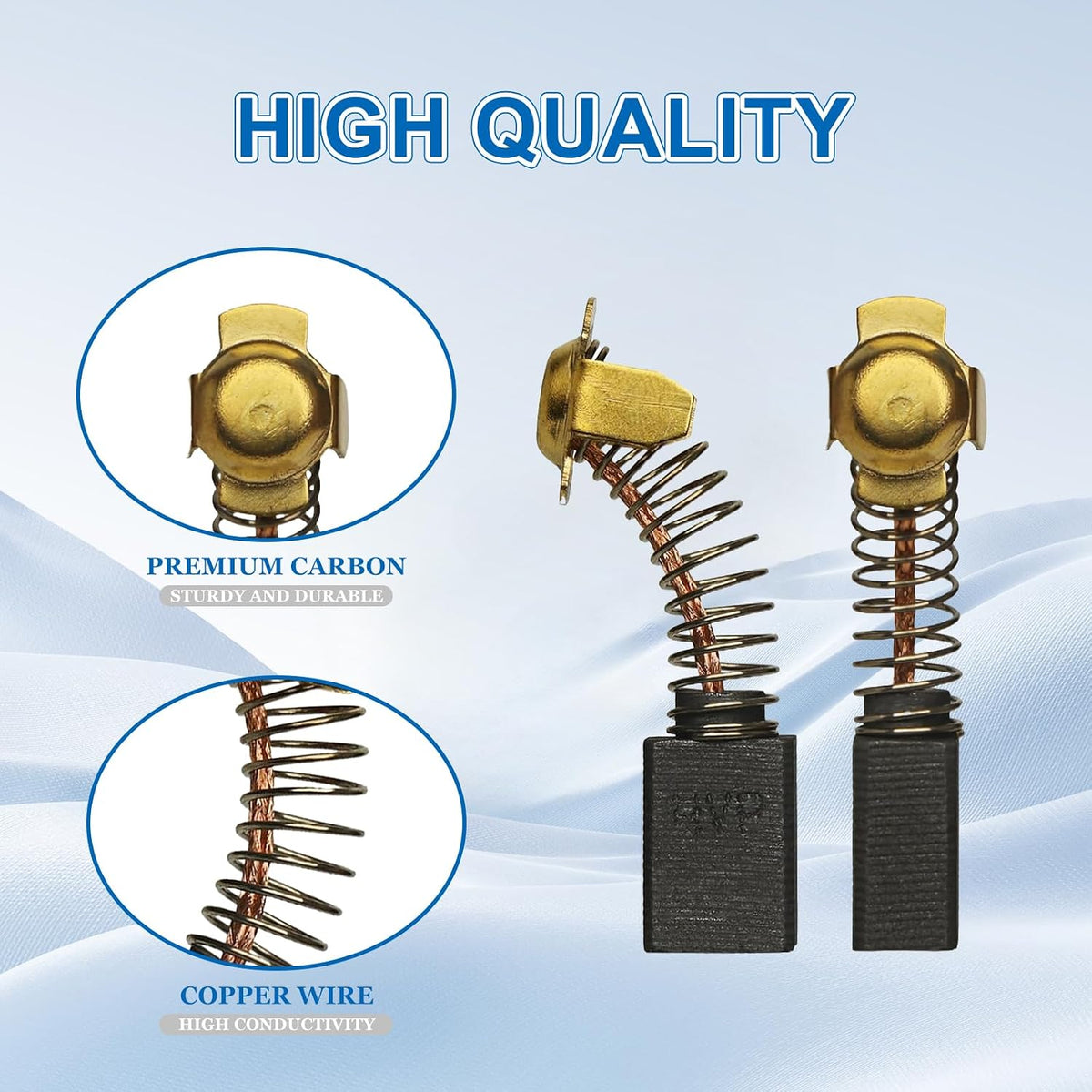 4pack N398321 Carbon Brushes for DWP849 DWP849X DWP849X-B3 DWP849X-BR