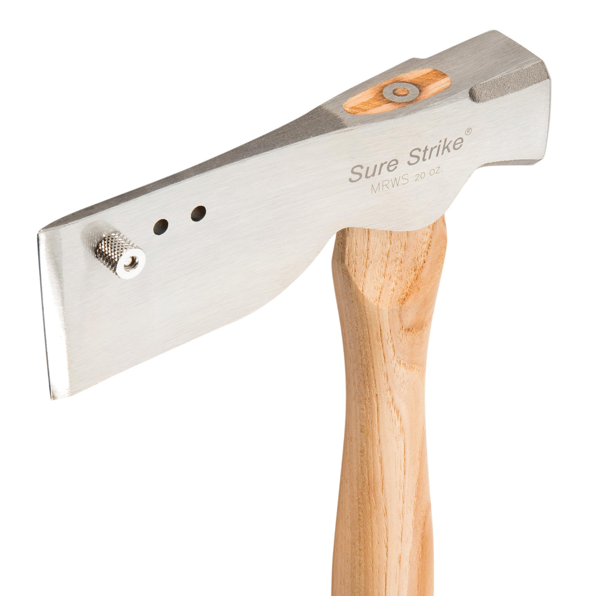 Shingler's Hammer - 20 oz Roofer's Tool with Milled Face & Hickory Wood Handle - MRWS
