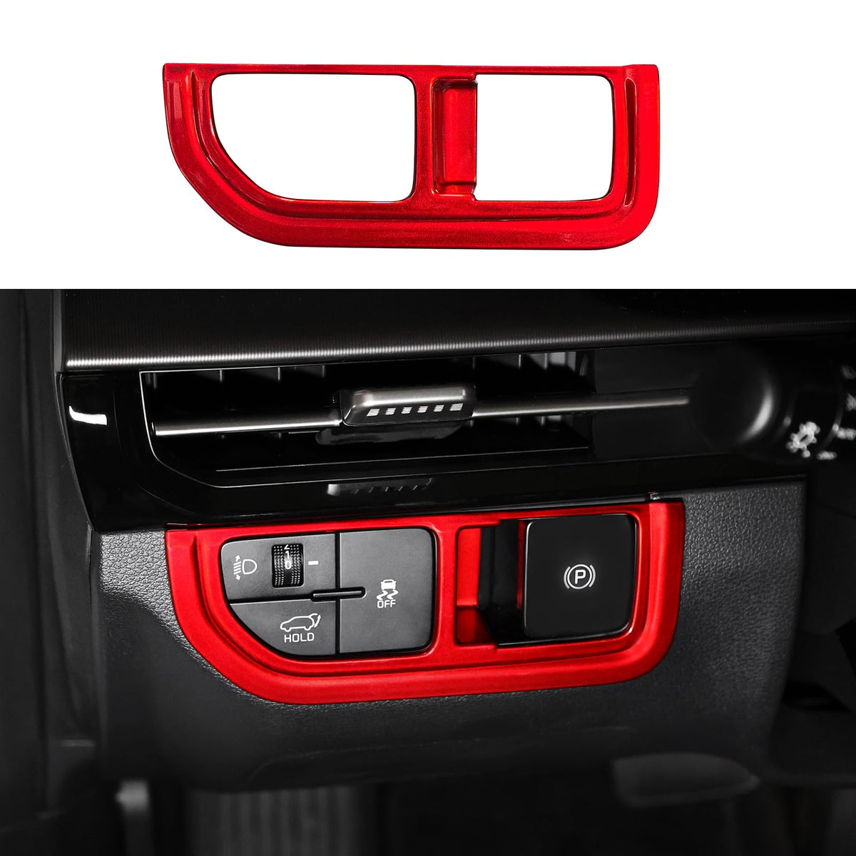 YOUTOOCAR Headlight Control Panel Cover Compatible with Kia Sportage 2026 Accessories (RED)