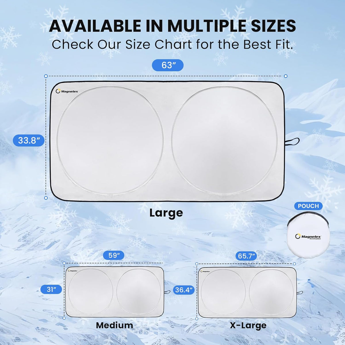 Car Windshield Sunshade – Double-Layer Design for 2X Heat Blocking, Blocks UV Rays, Foldable Sun Shade for Cars
