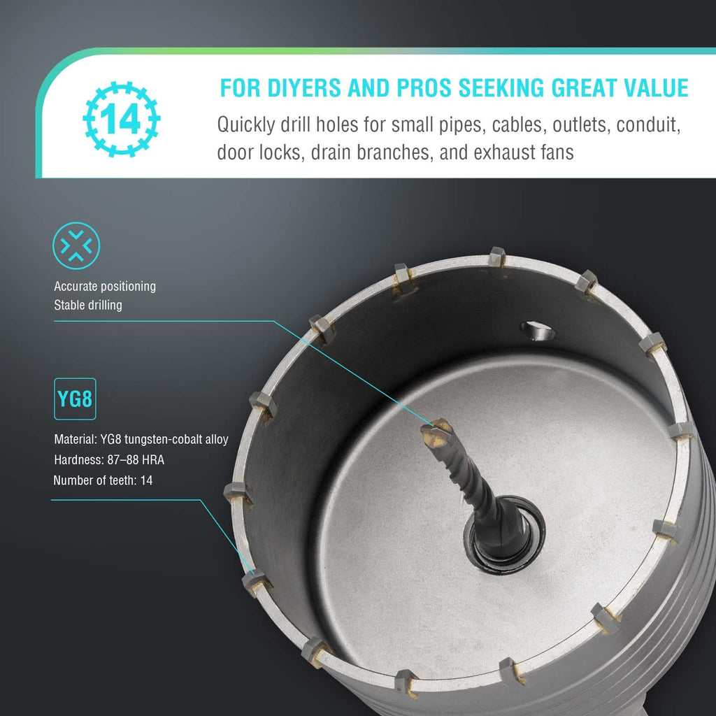 BINOTA 120 mm (4-3/4") Concrete Hole Saw with SDS-MAX Shank