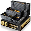 Tool Box Organizer Tray, 60 PCS & 5 Sizes, Black