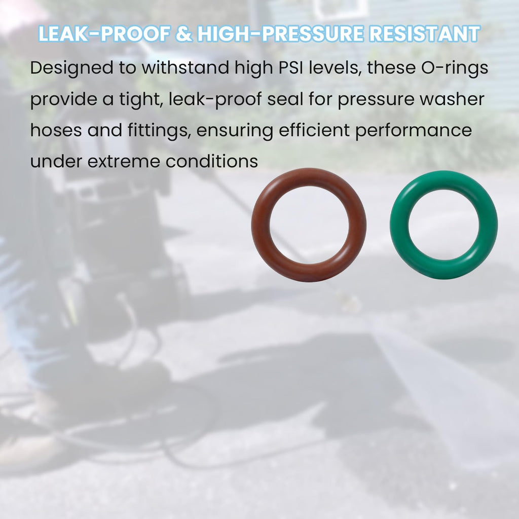 30-Pack Pressure Washer O-Ring Kit Compatible with Simpson Sun Joe Ryobi